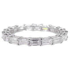 Jay Feder Eternity-Ring, 18 Karat Weißgold Baguette-Diamant
