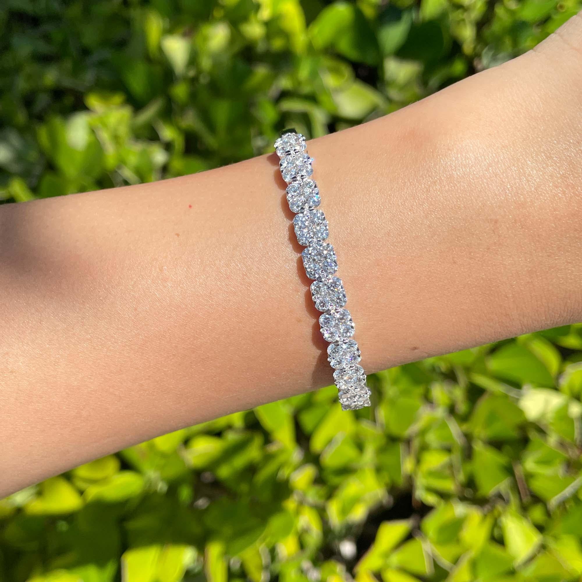 flower bangle bracelet