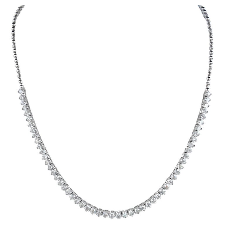 18k White Gold Diamond Half Tennis Bracelet For Sale at 1stDibs