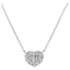 Collar Colgante Racimo de Corazones con Diamantes de Oro Blanco de 18k Jay Feder