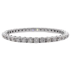 Jay Feder Bracelet tennis extensible en or blanc 18 carats et diamants