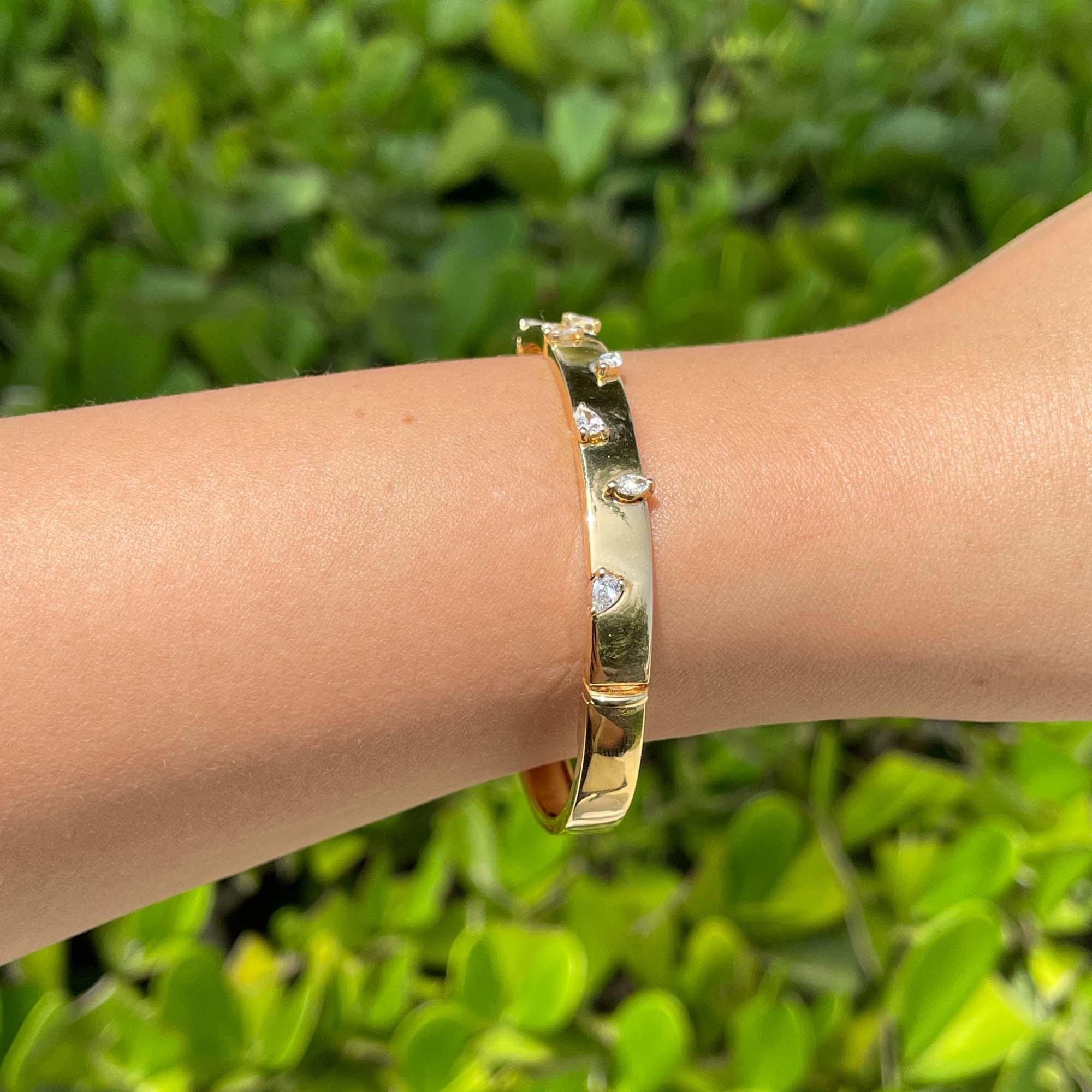 da uomo o donna Bracciale con diamanti Jay Feder in oro giallo 18k in vendita