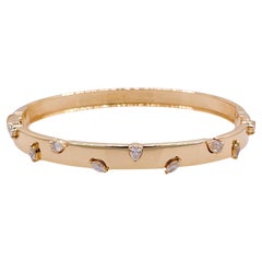 Jay Feder Bracelet jonc en or jaune 18 carats avec diamants