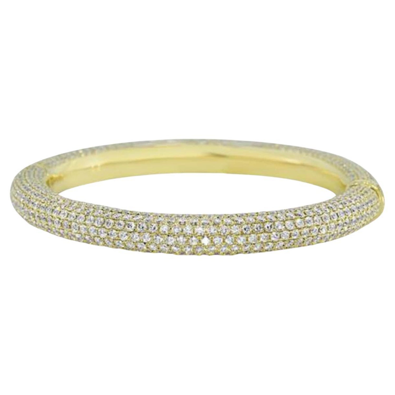 Jay Feder 18k Rose Gold Diamond Pave Bangle Bracelet For Sale at 1stDibs |  feder rose