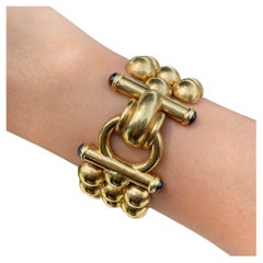 Jay Feder 18k Yellow Gold Wide Bubble Bracelet
