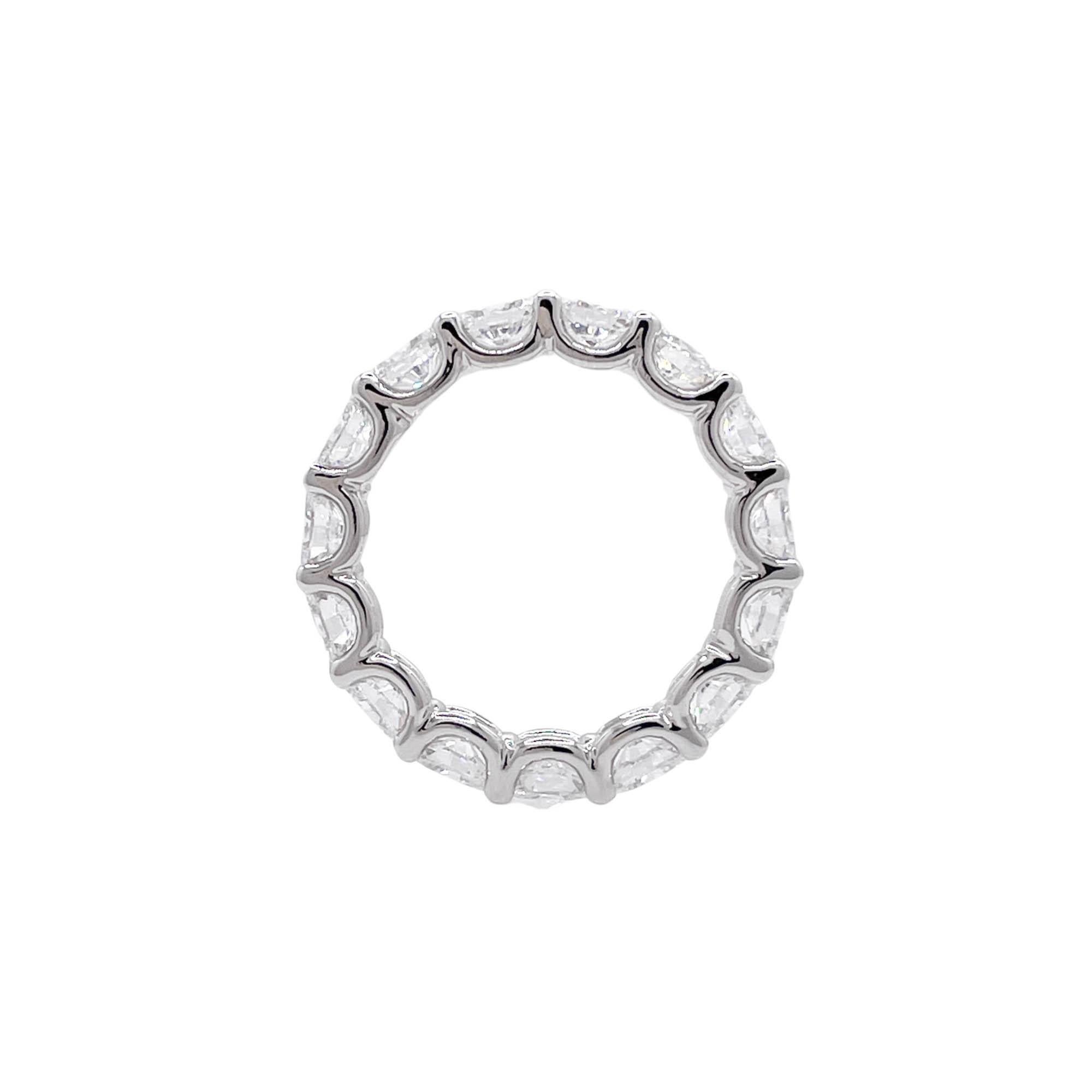 Oval Cut Jay Feder Platinum Oval Diamond East-West Eternity Band Ring For Sale