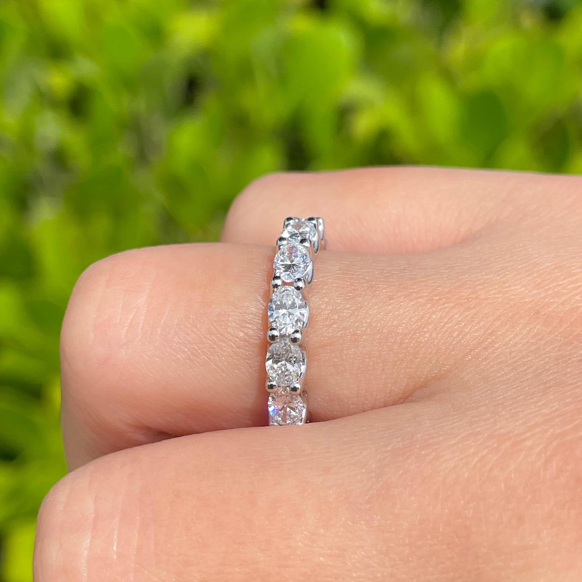 oval east west wedding band