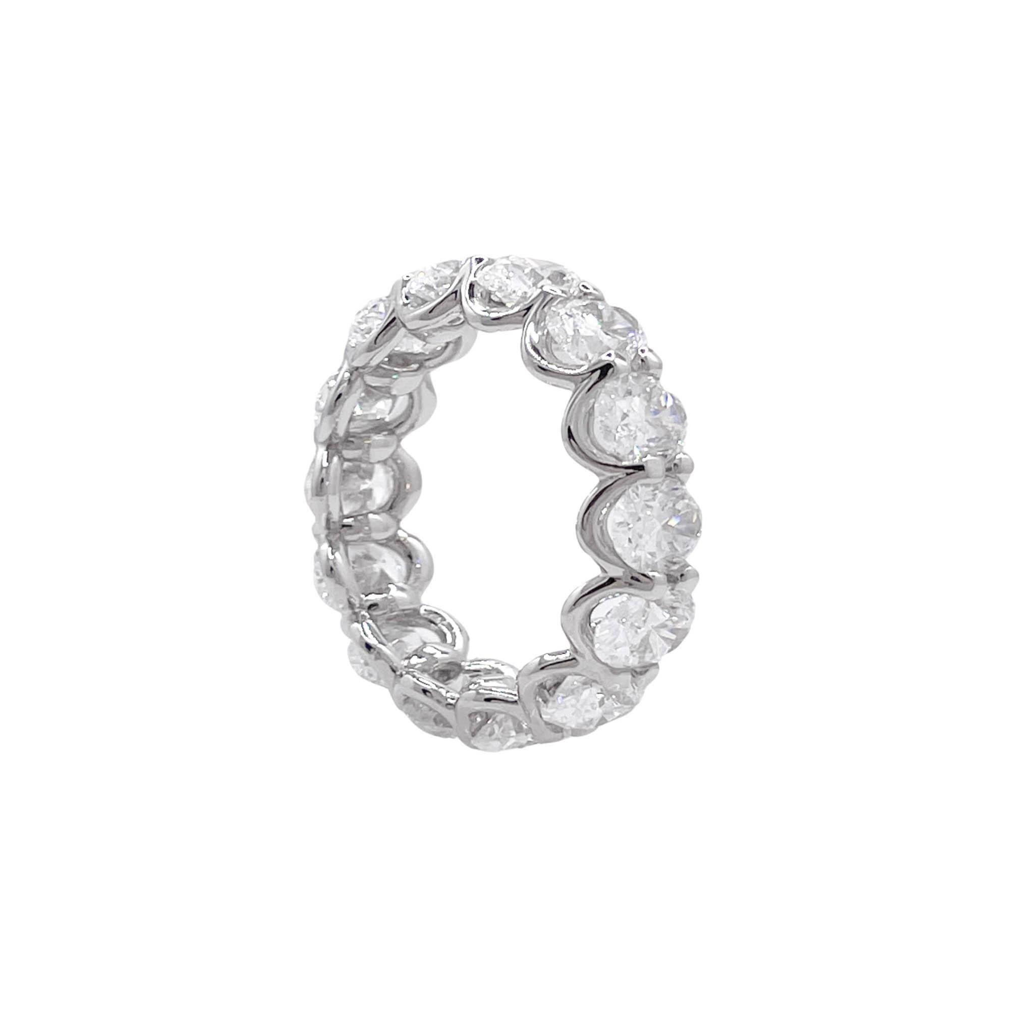 Oval Cut Jay Feder Platinum Oval Diamond Eternity Band Ring For Sale