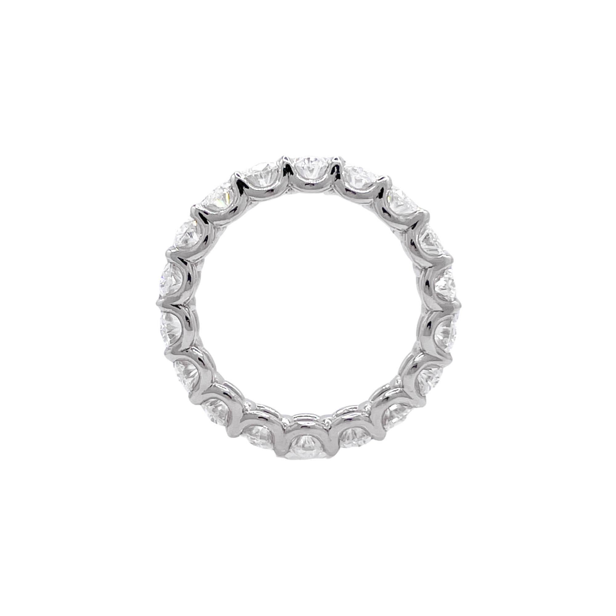 Oval Cut Jay Feder Platinum Oval Diamond Eternity Band Ring For Sale