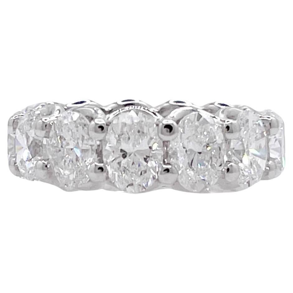 Jay Feder Platin Oval Diamant Eternity-Ring