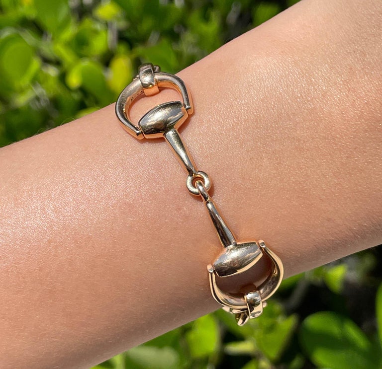 Jay Feder Vintage 18k Rose Gold Horsebit Small Bracelet For Sale at 1stDibs