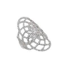 "Jay Gatsby" Diamond Ring in 18 Karat White Gold by Messika