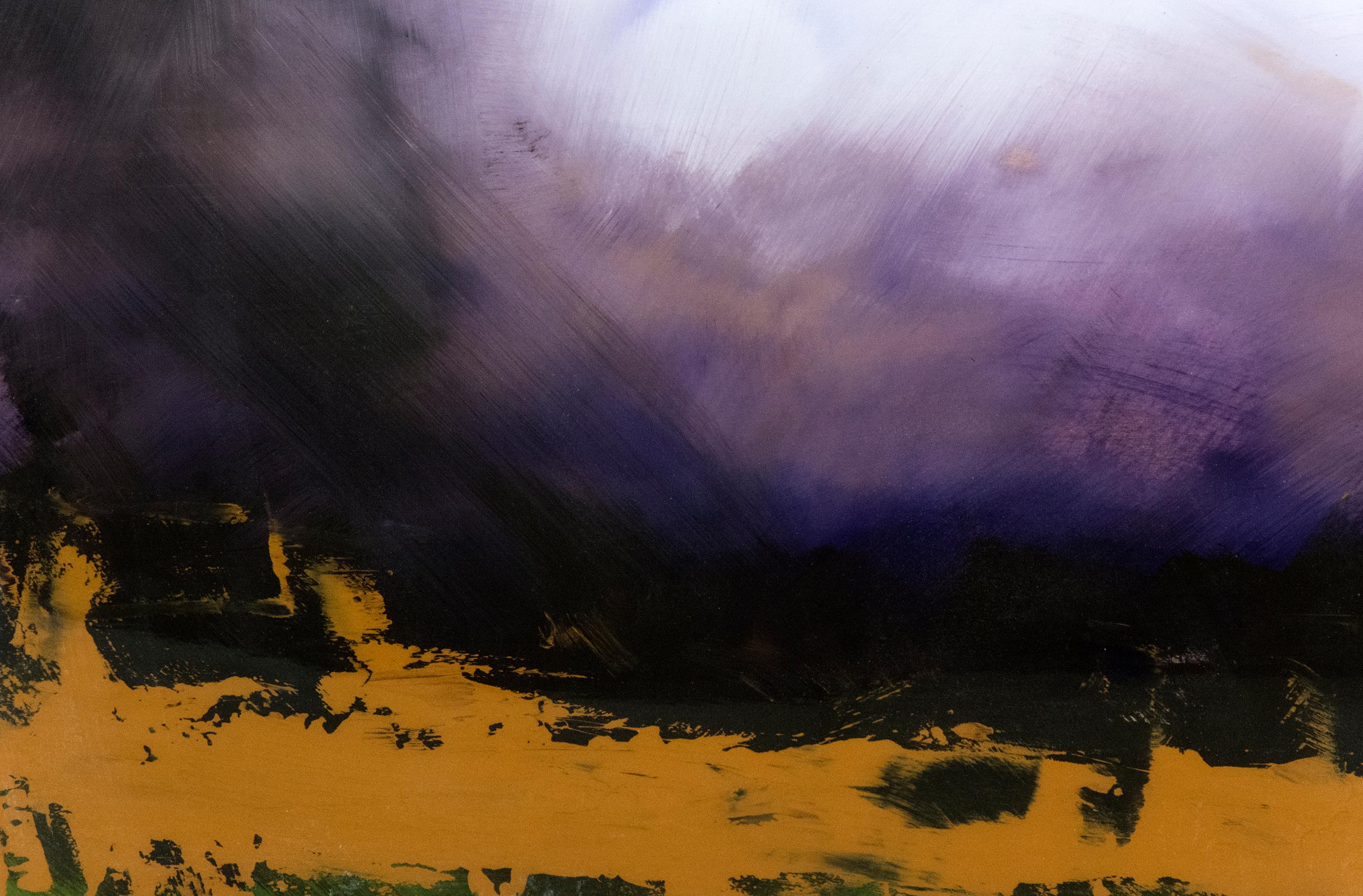 Ganas 2 - paysage atmosphérique, coloré et abstrait, résine et acrylique sur panneau - Painting de Jay Hodgins