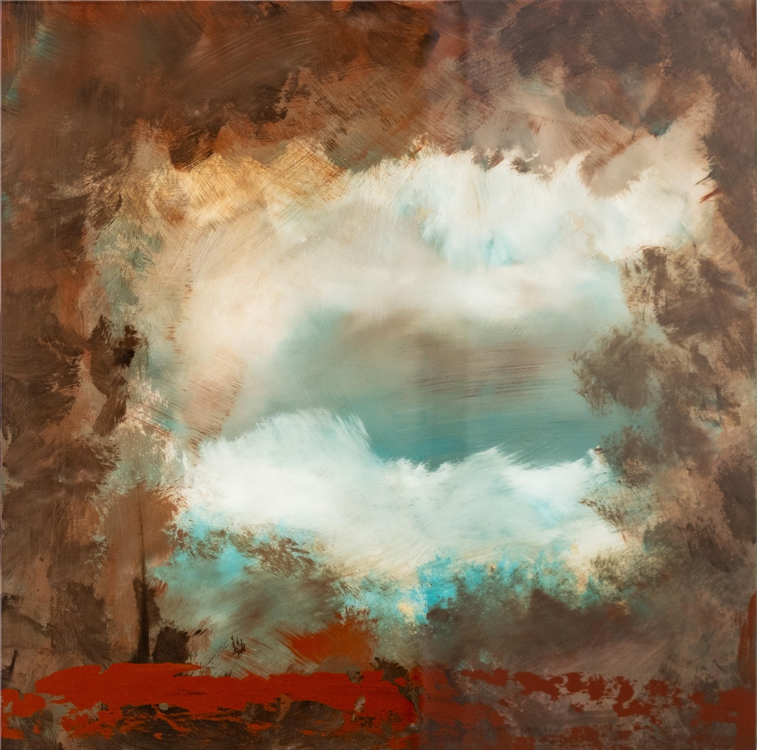 Kacau 1 - Pintura acrílica abstracta sobre tabla, Contemporáneo