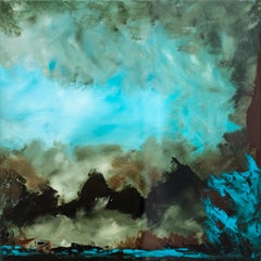 Kacau 10 - Abstract Acrylic Painting on Panel, Contemporary