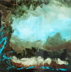 Kacau 9 - Abstract Acrylic Painting on Panel, Contemporary