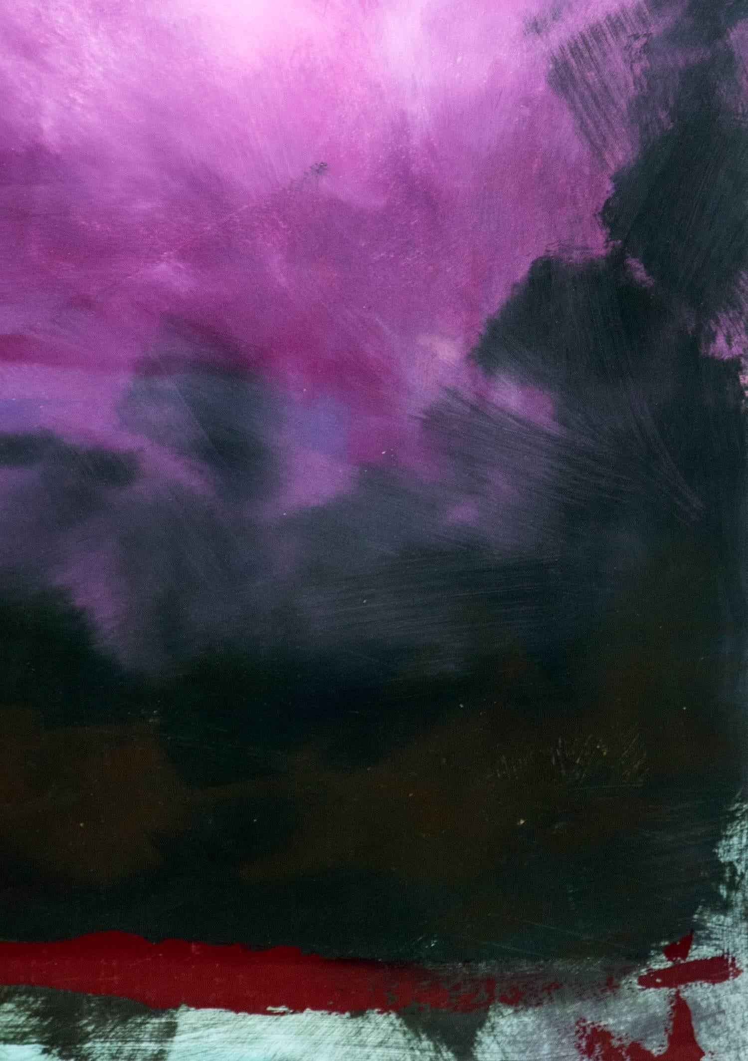 Rujuh 14 - paysage abstrait, coloré, acrylique, résine sur panneau - Painting de Jay Hodgins
