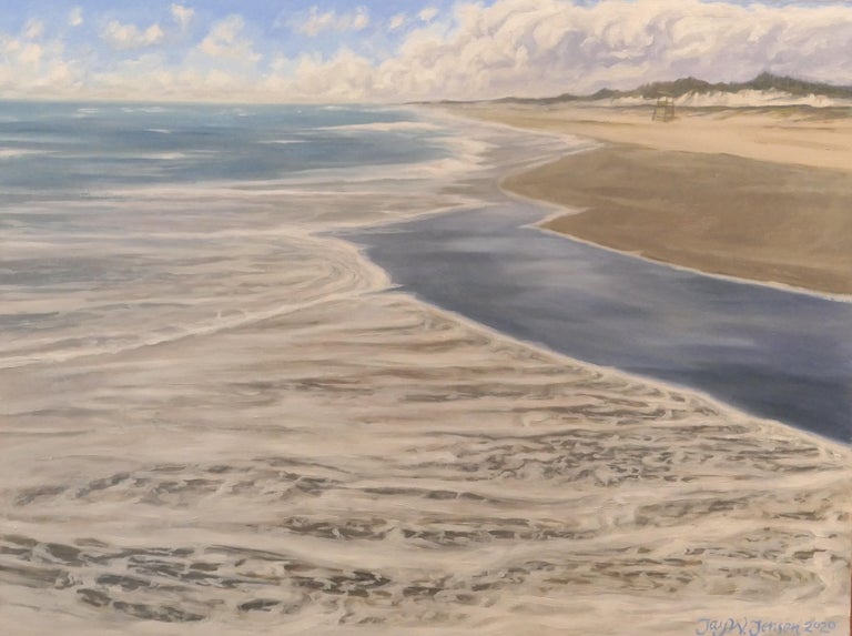 Jay Jensen Ocracoke Surf, Oil Painting For Sale at 1stDibs