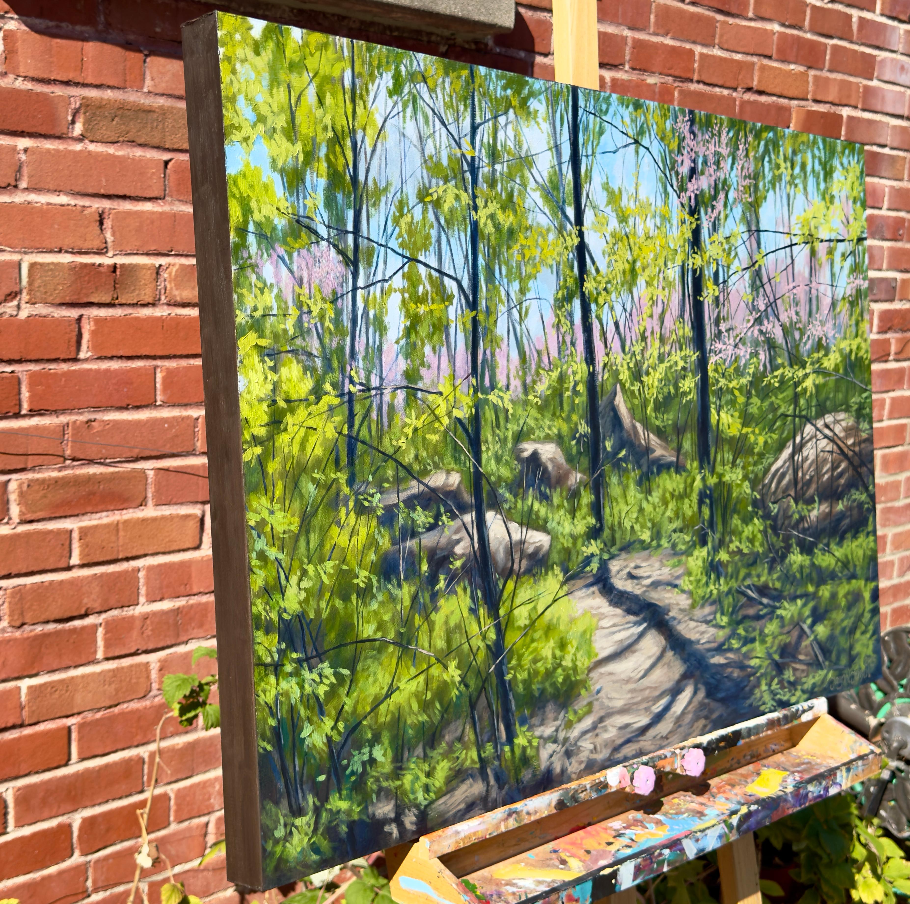 Pennsylvania Redbud , Ölgemälde – Painting von Jay Jensen