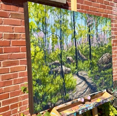 Redbud de Pensilvania , Pintura al óleo