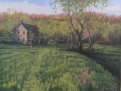 The Qually House in Spring, Oil Painting