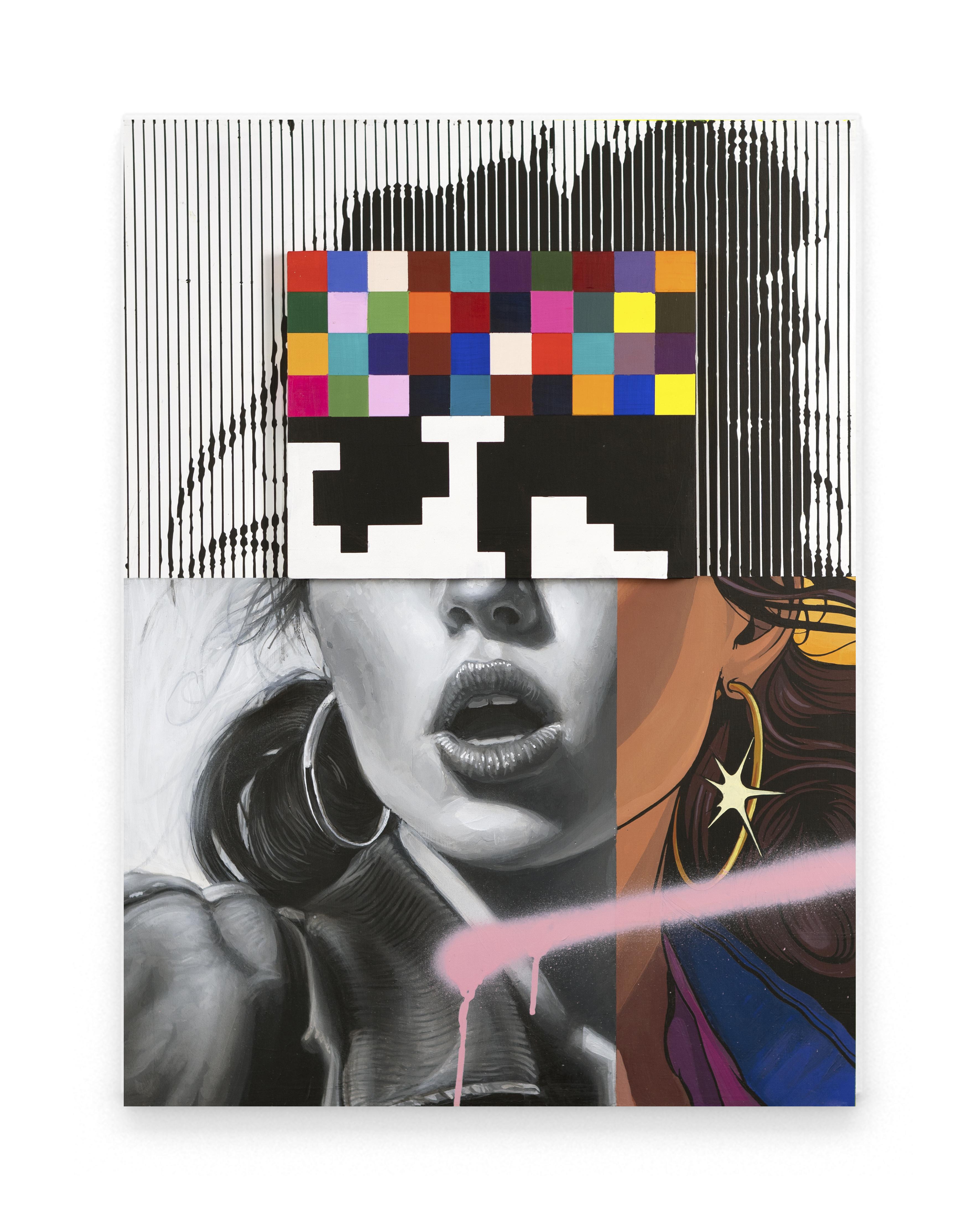 Multiverso, Astrazione 3D, Donna, Acrilico, Vernice spray, Arte di strada di Jay Kaes