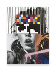 "Multi-verse", acrilico e vernice spray su legno di Jay Kaes