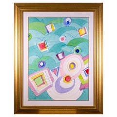 Jay Lefkowitz Amnesia Signed Contemporary Abstract Mixed Media on Paper 2008
