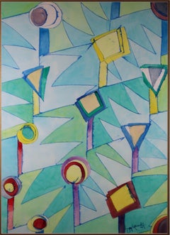 Jay Lefkowitz Circular Reception Contemporary Abstract Mixed Media on Paper 2008