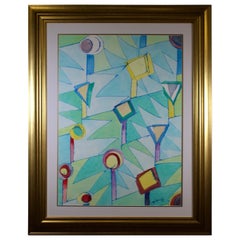 Jay Lefkowitz Circular Reception Contemporary Abstract Mixed Media on Paper 2008