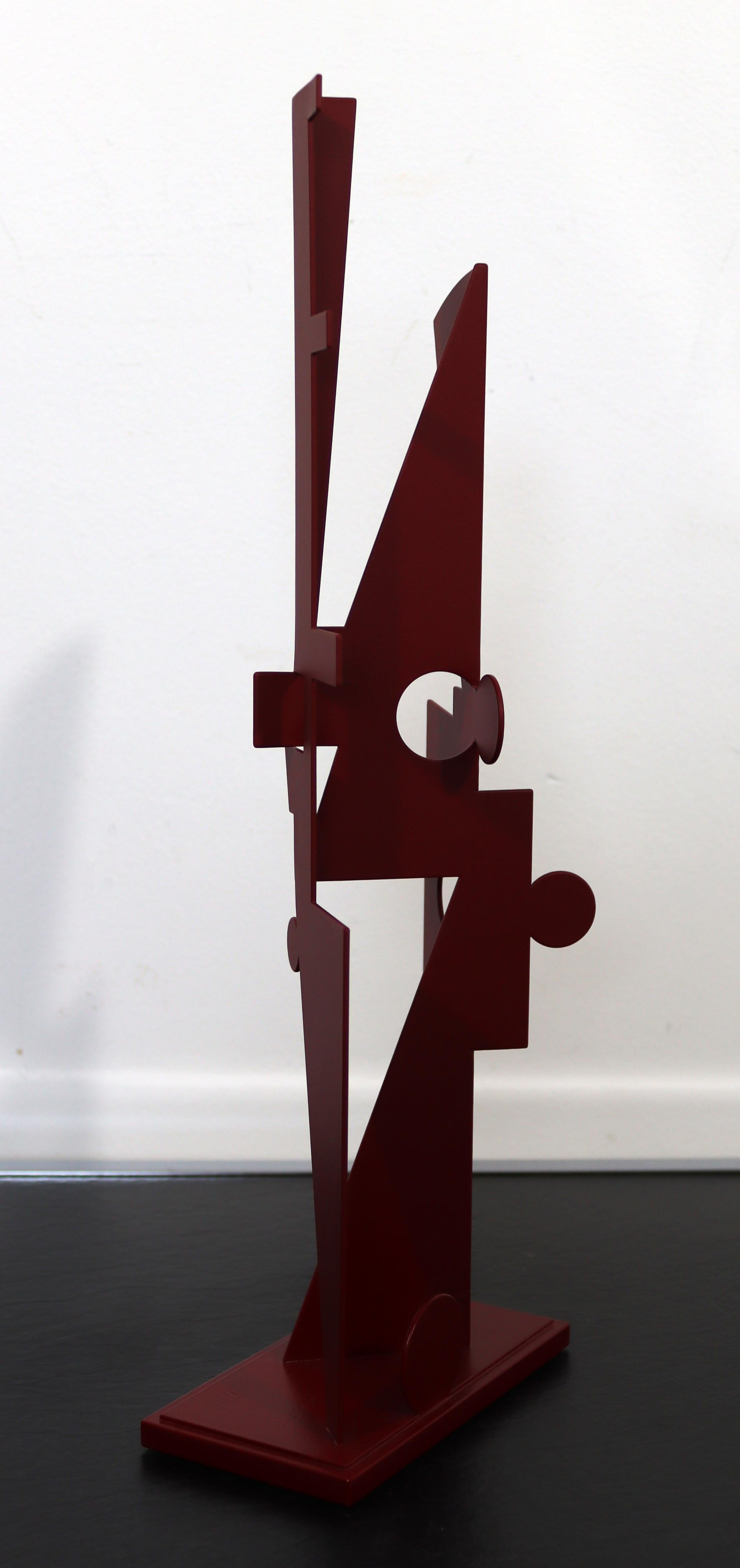 Jay Lefkowitz Red Abstract Contemporary Metal Sculpture In Good Condition In Keego Harbor, MI