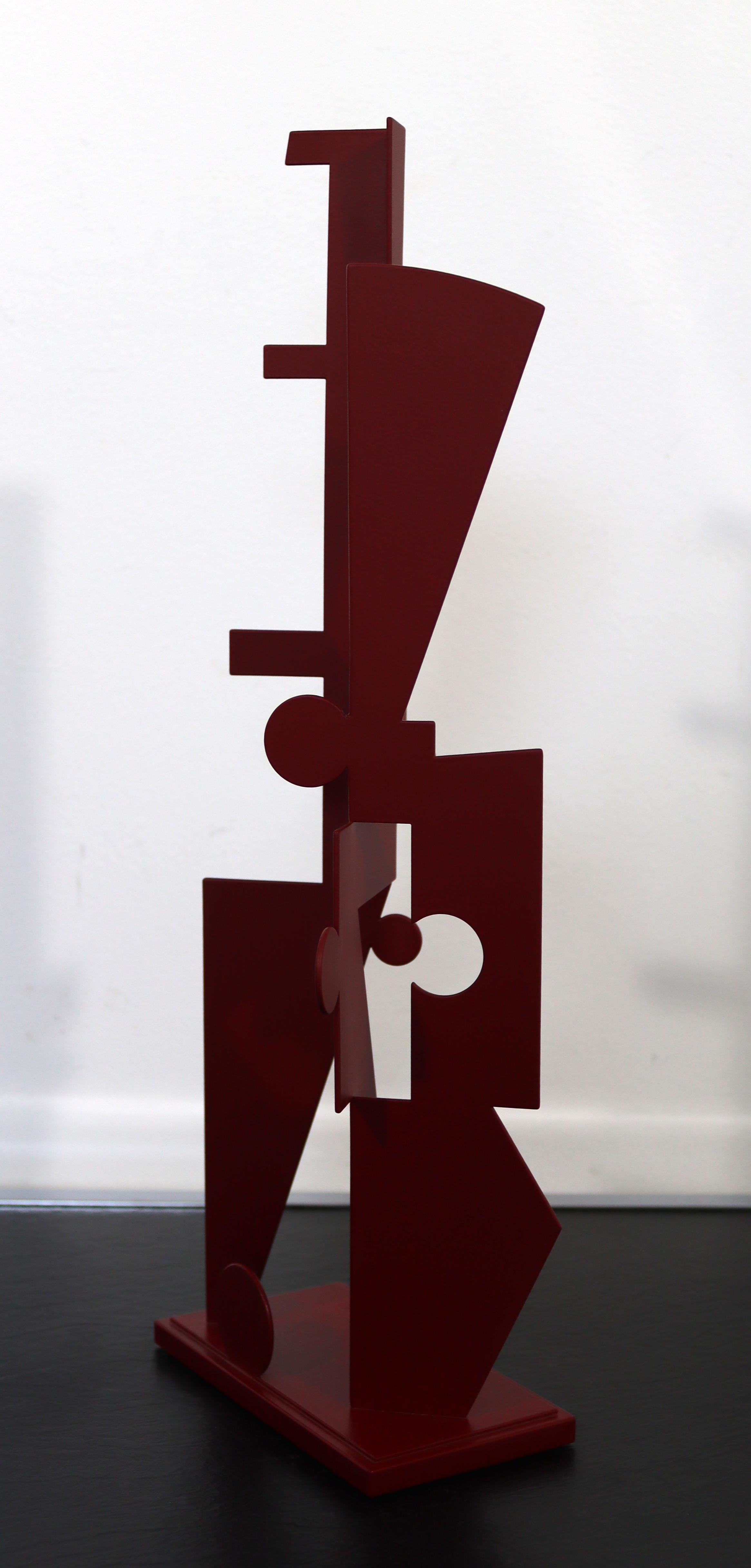 Jay Lefkowitz Red Abstract Contemporary Metal Sculpture 1