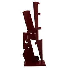 Jay Lefkowitz Red Abstract Contemporary Metal Sculpture