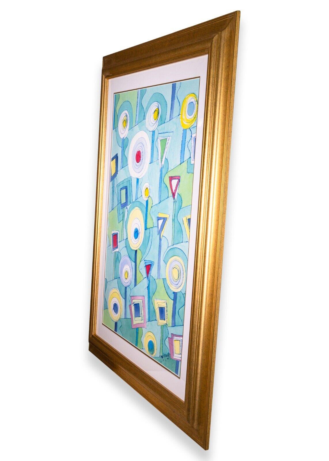 Jay Lefkowitz Whirl Jungle Vertical Signed Abstract Mixed Media on Paper 2008 In Good Condition In Keego Harbor, MI