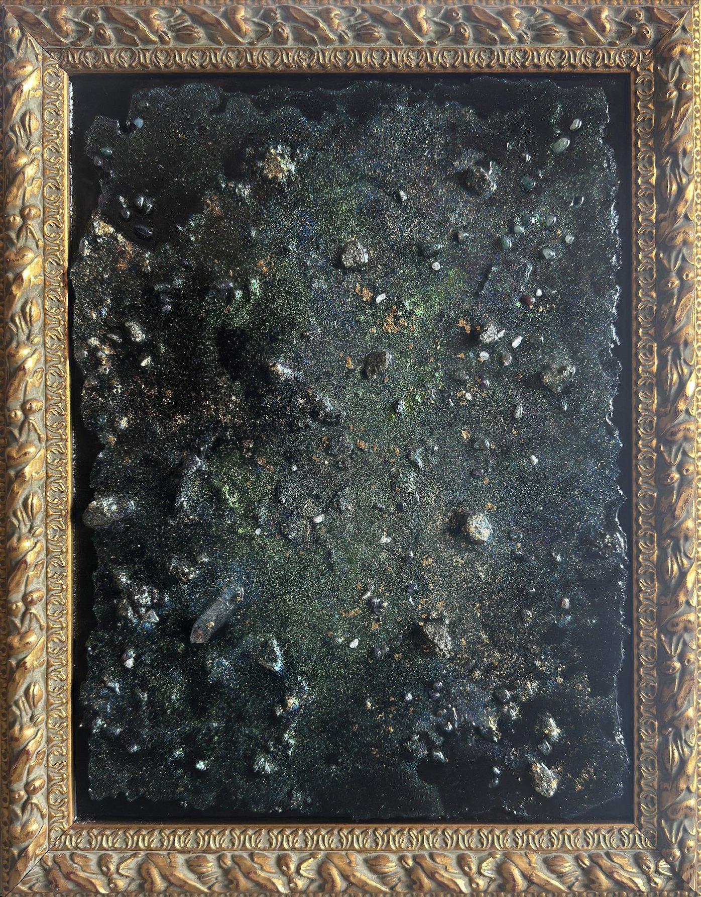 Jay Mikal Abstract Painting - OBSIDIAN 004