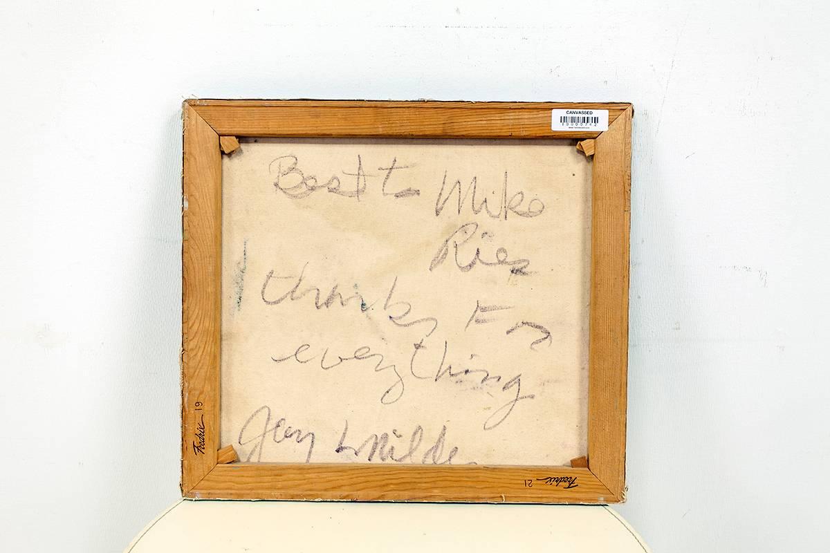 Abstrakte Komposition mit Herz Jay Milder Rhino Horn Ölgemälde im Angebot 2