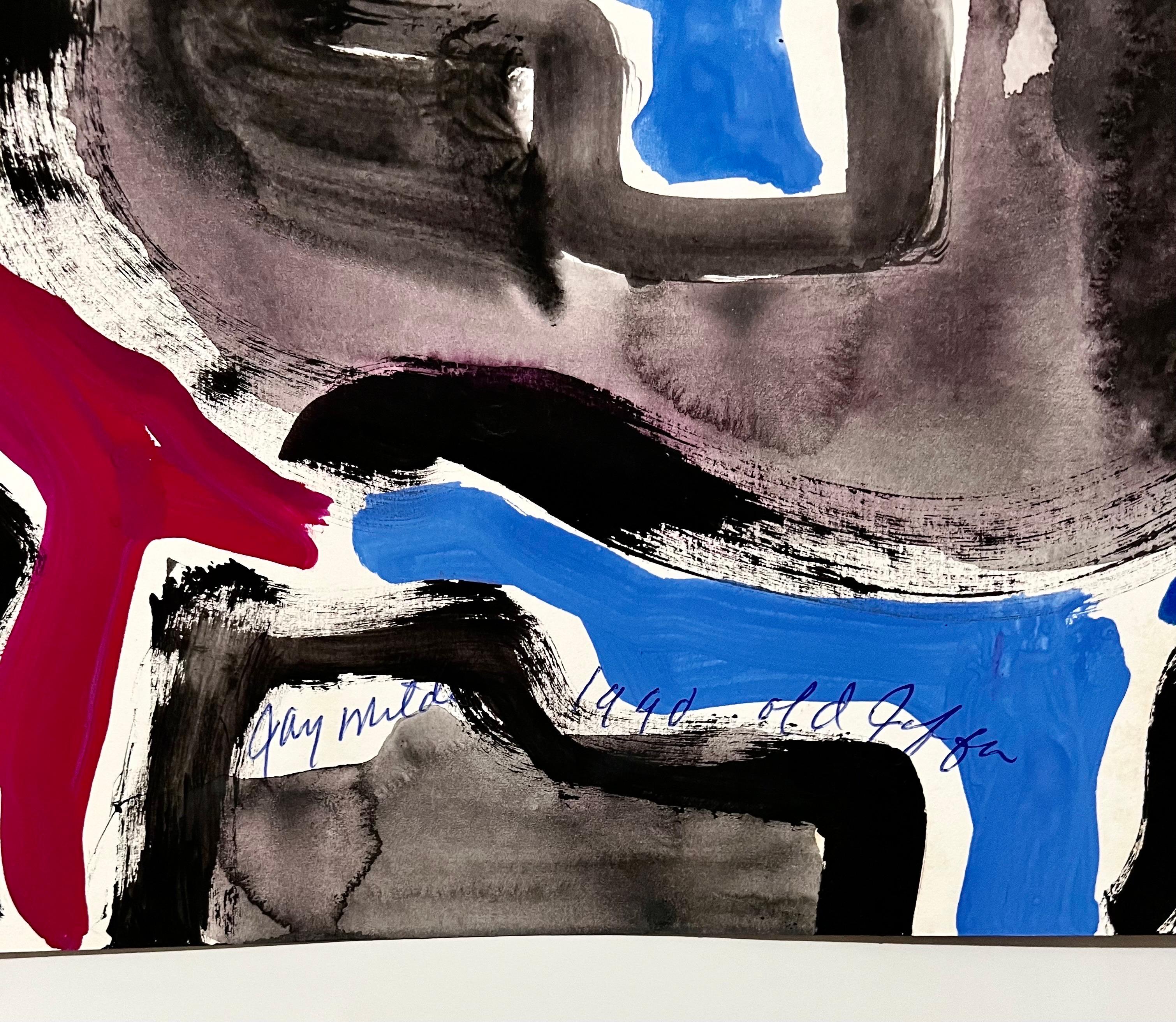 Abstract Expressionism Jay Milder Rhino Horn Painting Bold Colorful Pop Art im Angebot 1