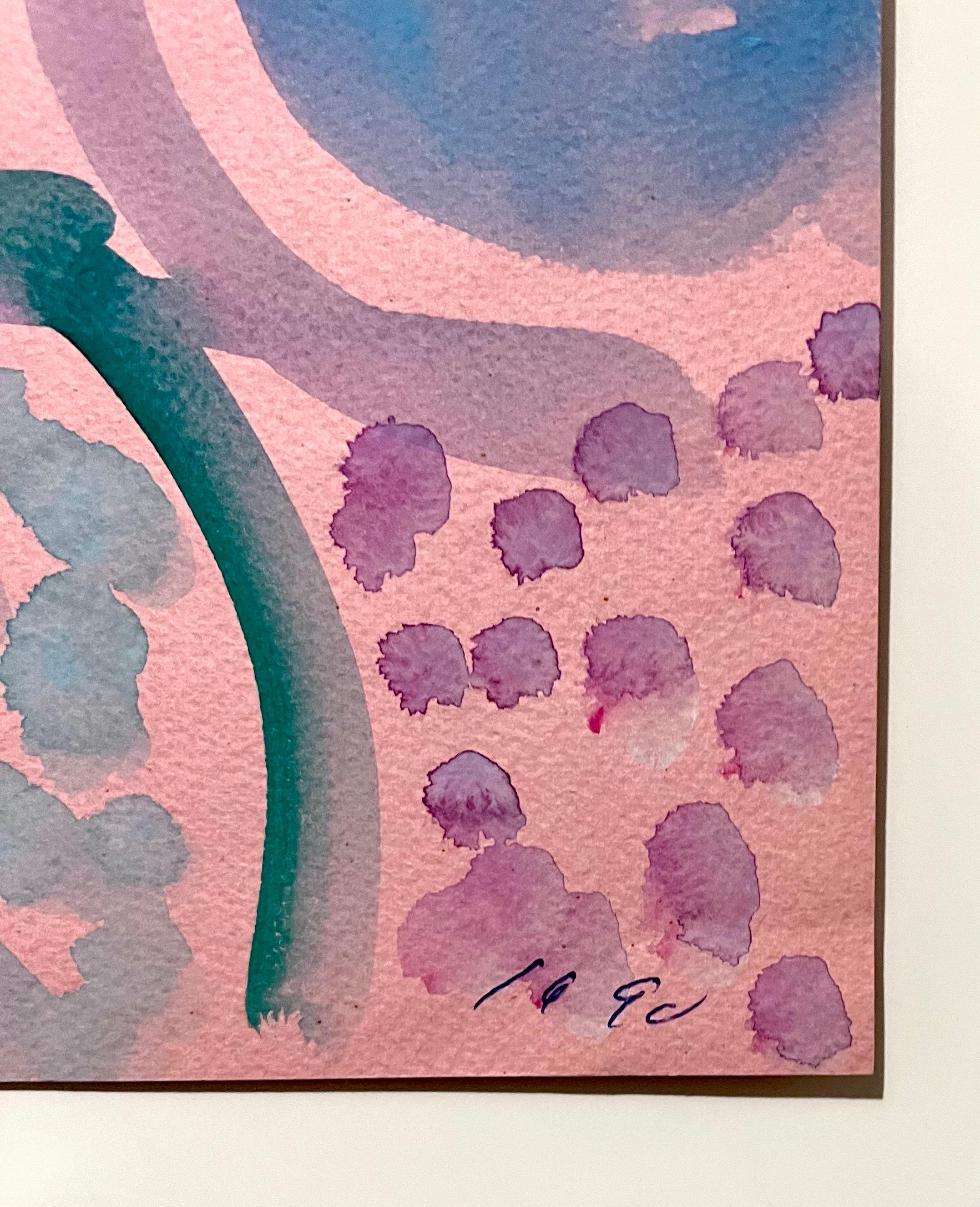 Paesaggio espressionista astratto Jay Milder Pittura con corno di rinoceronte Pop Art americana in vendita 1