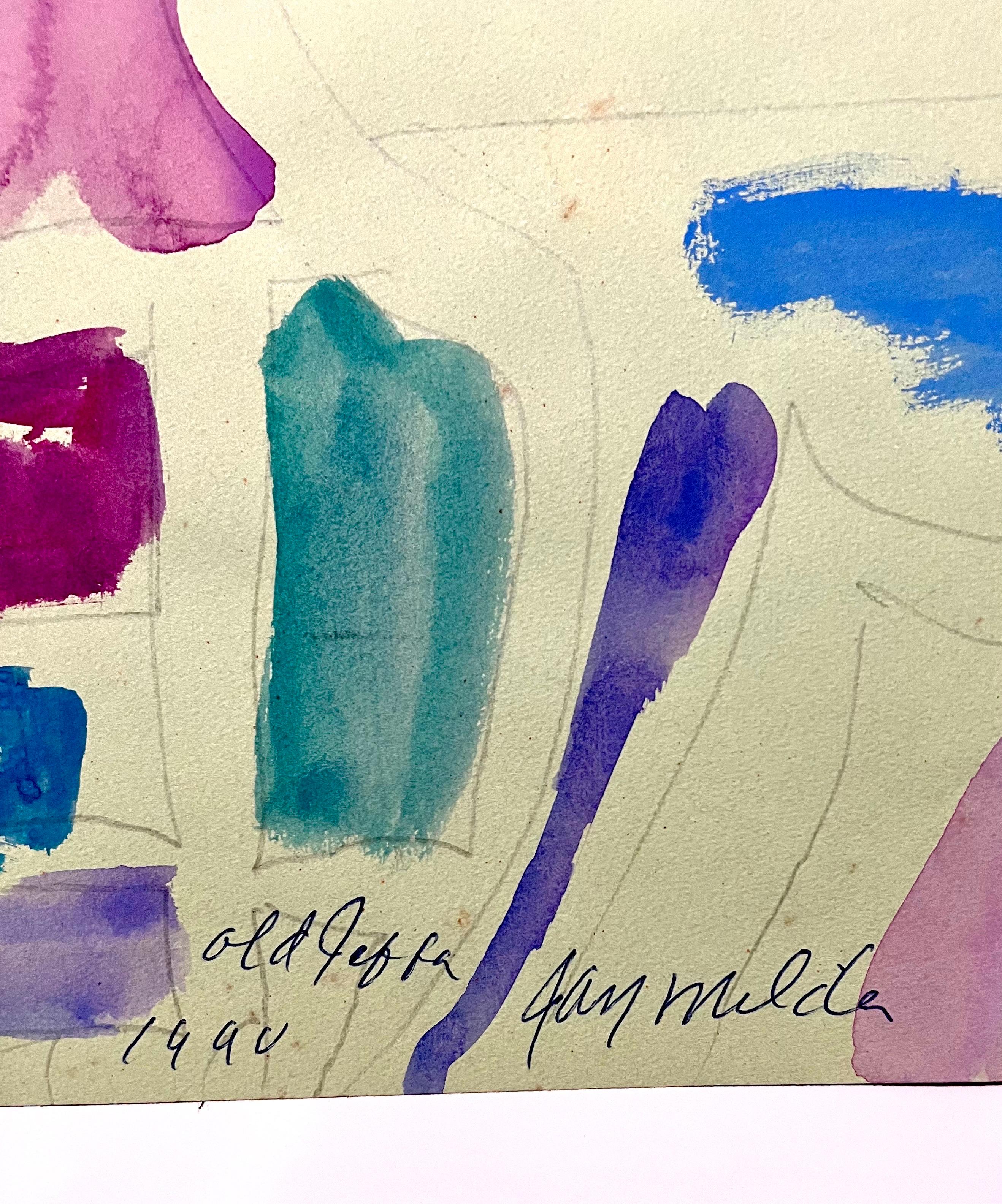 Abstrakter Expressionist Landschaft Jay Milder Rhino Horn Malerei Amerikanische Pop Art im Angebot 1