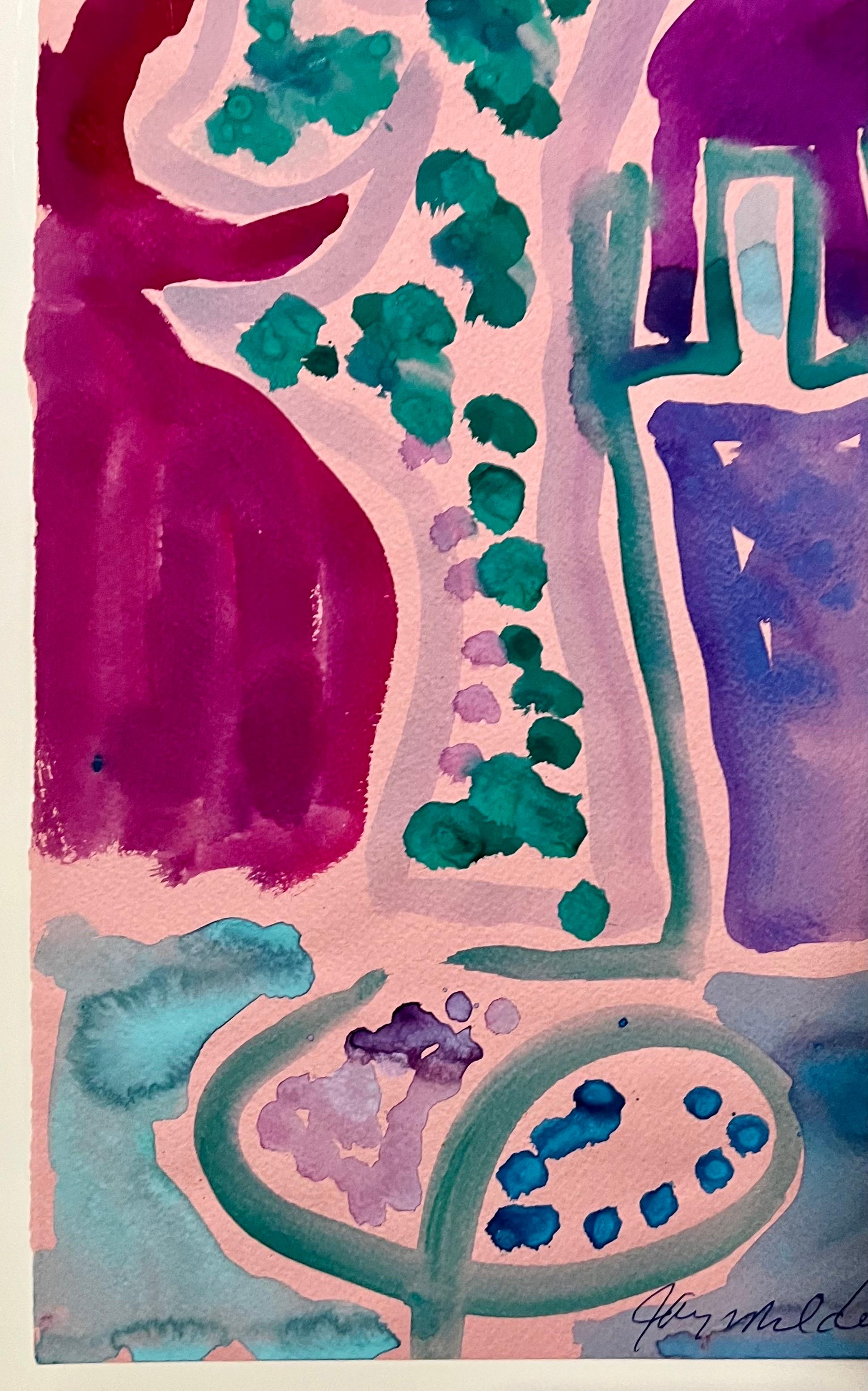 Abstract Expressionist Landscape Jay Milder Rhino Horn Painting American Pop Art im Angebot 3