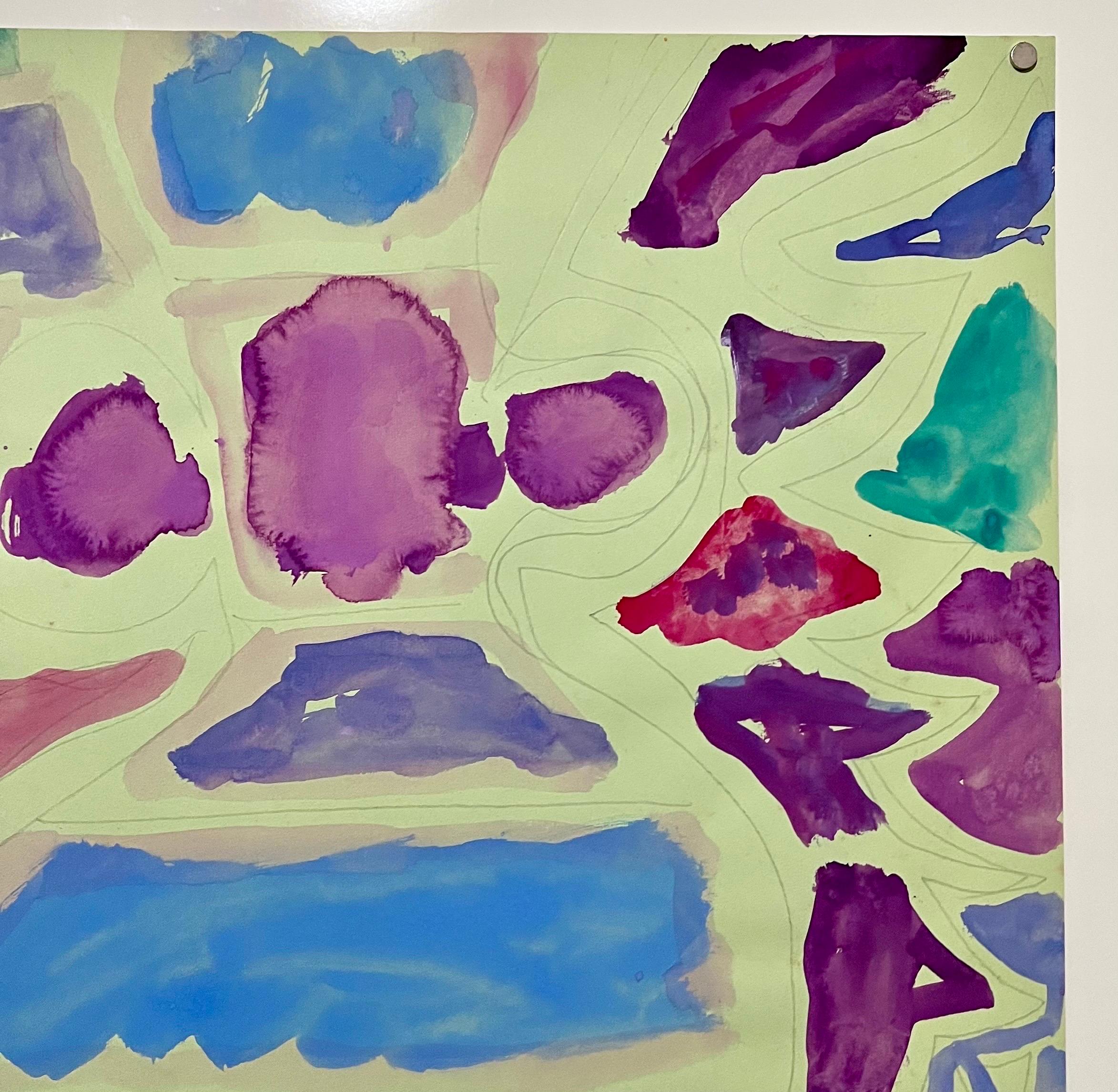 Abstrakter Expressionist Landschaft Jay Milder Rhino Horn Malerei Amerikanische Pop Art im Angebot 4