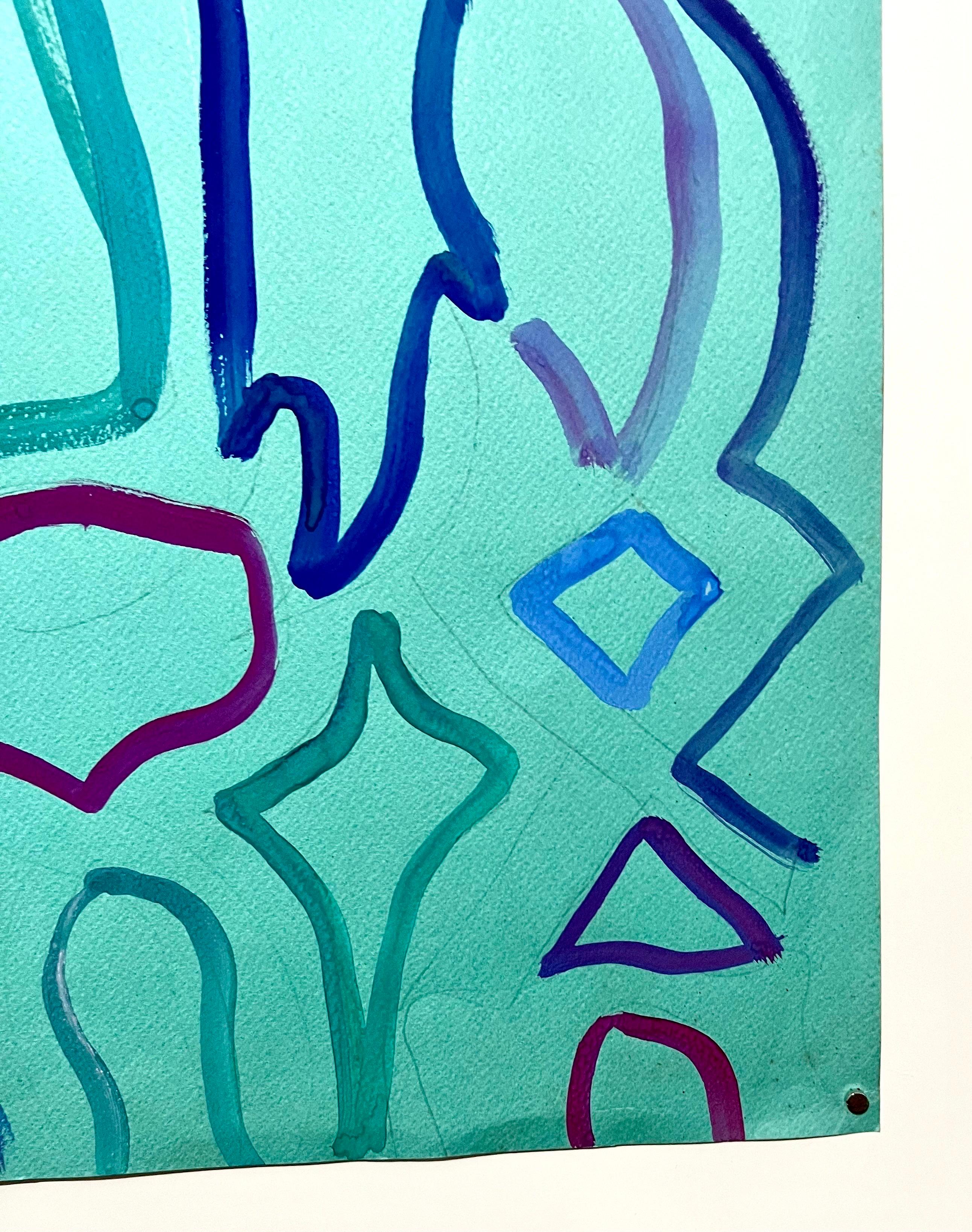 Abstrakter Expressionist Landschaft Jay Milder Rhino Horn Malerei Amerikanische Pop Art im Angebot 5