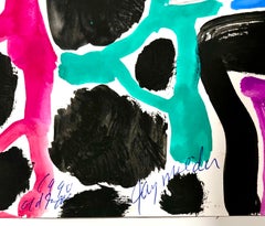 Abstract Israeli Landscape Jay Milder Rhino Horn Painting Jaffa, Israel Pop Art