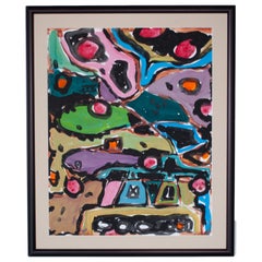 Original Abstract Expressionist Oil Painting Modern Art New York "Noah's Ark"