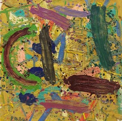 Untitled Abstract Composition, Abstract Expressionist Oil Painting