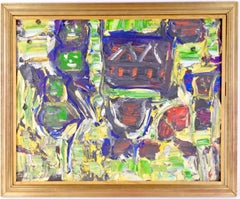 Vibrant Abstract Rhino Horn Jay Milder Figurative Expressionist Kunst Ölgemälde