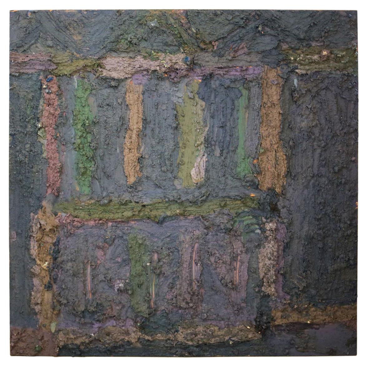 Jay Milder 'American 1934' Mixed-Media Abstract on Masonite Jacob's Ladder For Sale