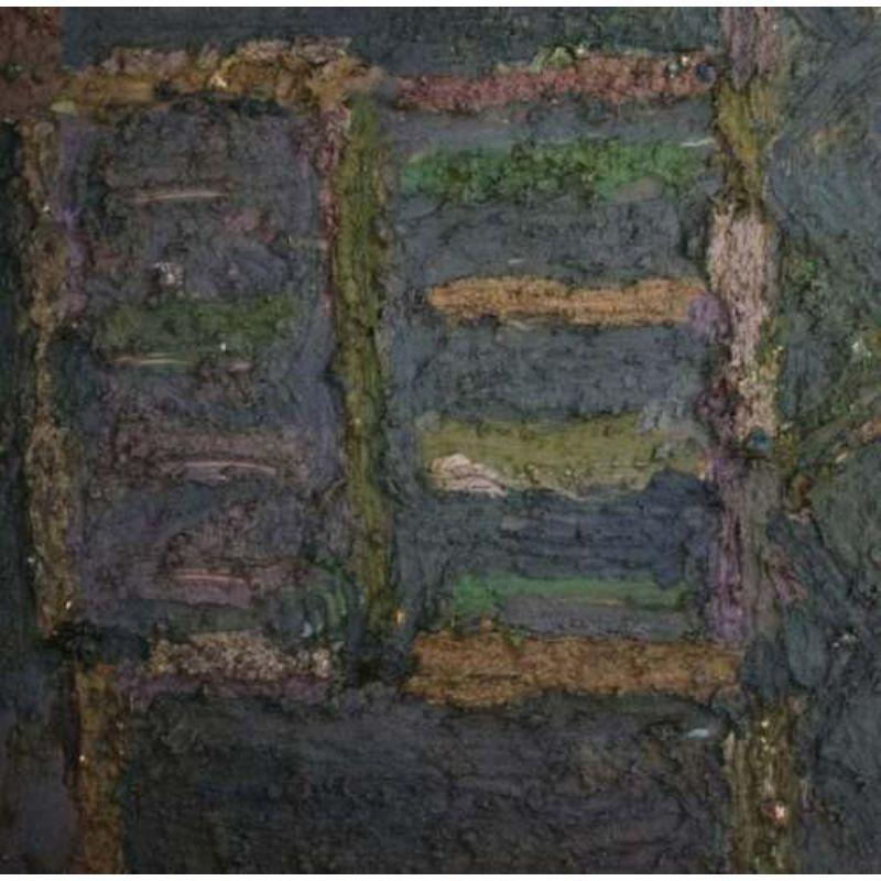 Jay Milder mixed-media abstract on Masonite Jacob's Ladder

An Expressionist take on the biblical story of Patriarch Jacob and his dreams about a staircase that leads to heaven, known as Jacob's Ladder. Series of 5 of 15. Signed and dated 1988 to