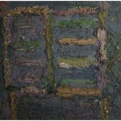 Jay Milder Mixed-Media Abstract on Masonite Jacob's Ladder