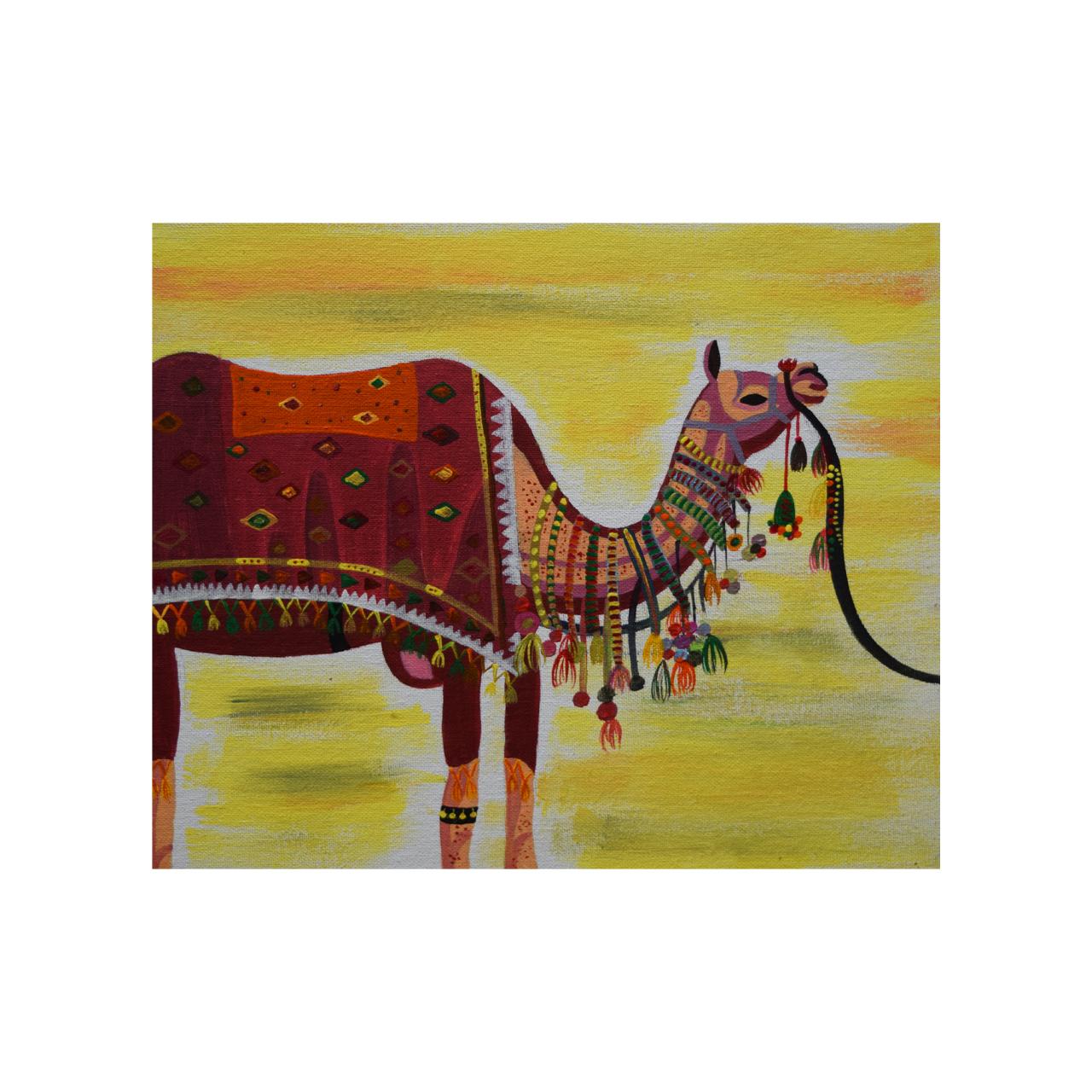 Jay Patel Figurative Painting - Cultural Camel